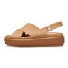 Crocs Brooklyn Luxe Cross Strap Sandal - Tan-Crocs-Buy shoes online