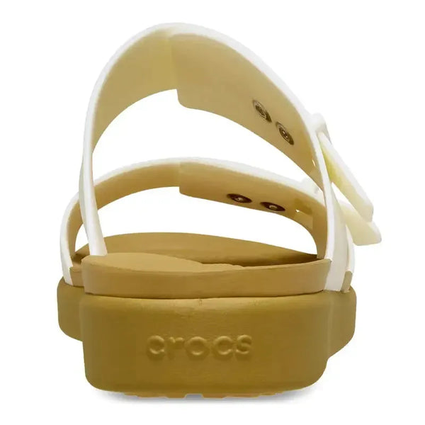 Crocs Brooklyn Lyn Buckle Low Sandal - Chalk/Tan
