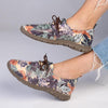 DUPLICATE Soft Style by Hush Puppy Floral Flat Lace Up Sneaker - Navy Multi-Soft Style by Hush Puppies-Buy shoes online