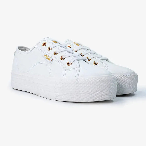 FILA Alessia MM Platform Sneaker - Gold/White