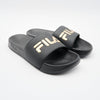 FILA Hillside Metallic Slide - Black/Gold-FILA-Buy shoes online