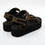 FILA Luna Metallic Platform Sandals - Black/Gold-FILA-Buy shoes online