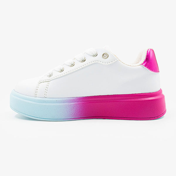 FILA Nova Lights Kids Sneaker - White/Cerise