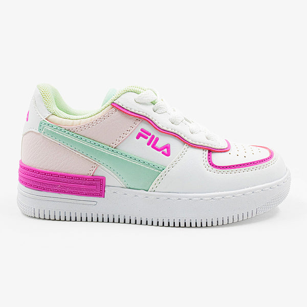 FILA Riley Kids Sneaker - White/Pink/Mint