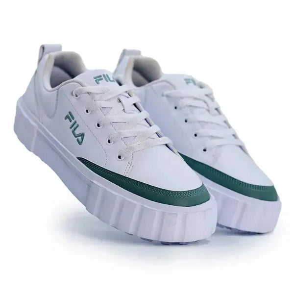 FILA Sandblast Lite Lace Sneaker - Bright White/Misty Jade