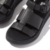 Fit Flop F-Mode Fisherman Platform Leather Sandal - Black