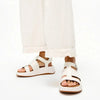 Fit Flop F-Mode Fisherman Platform Leather Sandal - Urban White