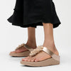 Fit Flop Fino Bauble-Bead Sandal - Metallic Beige