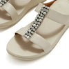 Fit Flop Fino H-Bar Slide with Pearl and Crystal Adornment - Turtledove