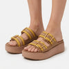 Fit Flop Gen FF-Max Buckle Stripe-Webbing Slides - Classic Tan