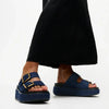 Fit Flop Gen FF-Max Two Bar Buckle Slides - Dark Denim