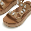 Fit Flop Gen FF-Max Ultra-Jewel Leather Back Strap Sandal - Cappuccino