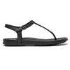 Fit Flop Gracie Crystal-Mix Leather Thong Sandal - All Black