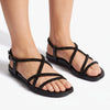 Fit Flop Gracie Crystal Strappy Sandals - All Black