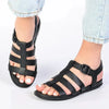 Fit Flop Gracie Rubber-Leather Fisherman Sandal - All Black