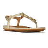 Fit Flop Gracie Ultra Jewel Leather T-Bar Sandals - Platino