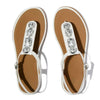 Fit Flop Gracie Ultra Jewel Leather T-Bar Sandals - Urban White