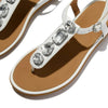 Fit Flop Gracie Ultra Jewel Leather T-Bar Sandals - Urban White