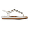 Fit Flop Gracie Ultra Jewel Leather T-Bar Sandals - Urban White