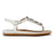 Fit Flop Gracie Ultra Jewel Leather T-Bar Sandals - Urban White