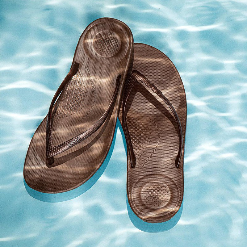 Fit Flop Iqushion Ergonomic Flip Flops - Bronze – Shoe Box™ Online Store