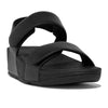 Fit Flop Lulu Adjustable Leather BackStrap Sandal - All Black