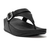 Fit Flop Lulu Adjustable Leather Sandal - All Black