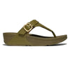 Fit Flop Lulu Adjustable Leather Sandal - Camo Green