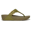 Fit Flop Lulu Adjustable Leather Sandal - Camo Green