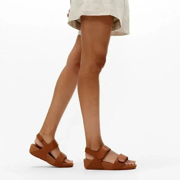 Fit Flop Lulu Adjustable Leather Sandal - Light Tan
