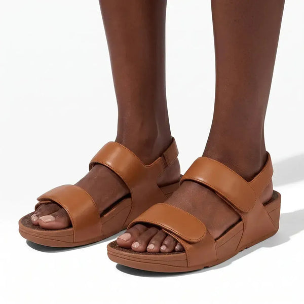 Fit Flop Lulu Adjustable Leather Sandal - Light Tan