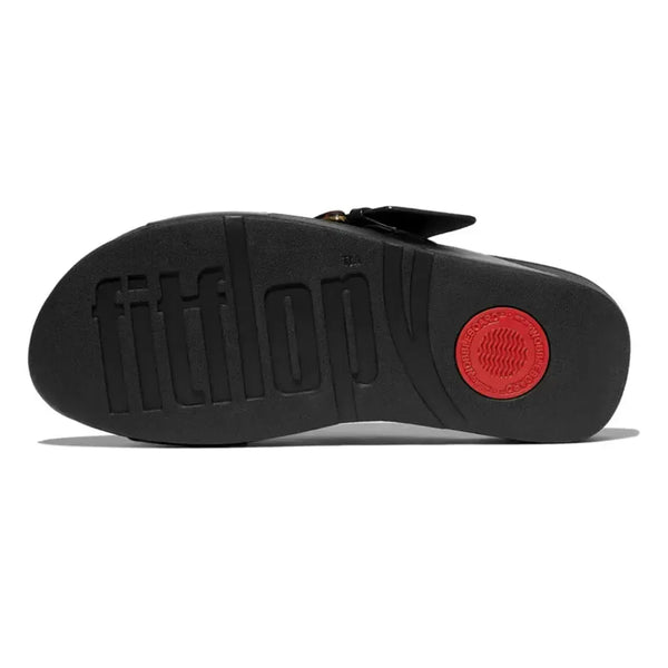 Fit Flop Lulu Cross Slide with inlay Buckle - All Black