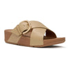 Fit Flop Lulu Cross Slide with inlay Buckle - Cappuccino