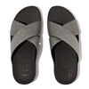 Fit Flop Lulu Glitterdust Cross Slides Sandal - Pewter