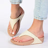 Fit Flop Lulu Shimmerweave Sandal - Stone Beige Mix