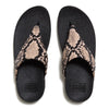 Fit Flop Lulu Snake Toe Post Sandal - Hazy Taupe/Black