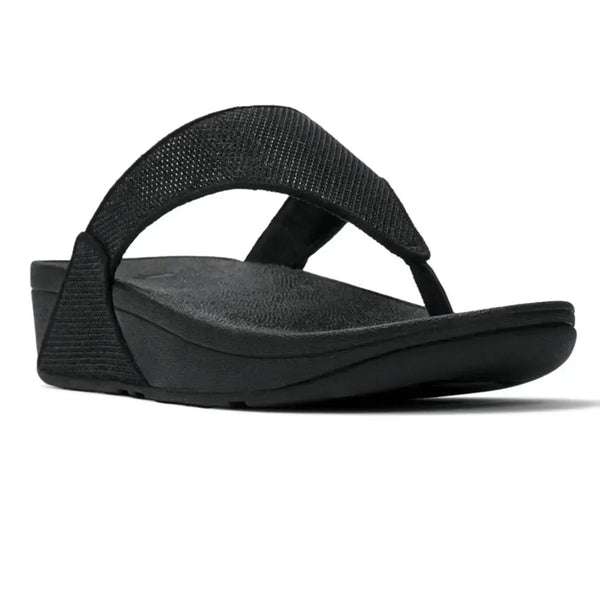 Fit Flop Lulu Textured Glitzy Sandal - Black
