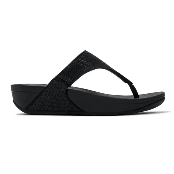 Fit Flop Lulu Textured Glitzy Sandal - Black
