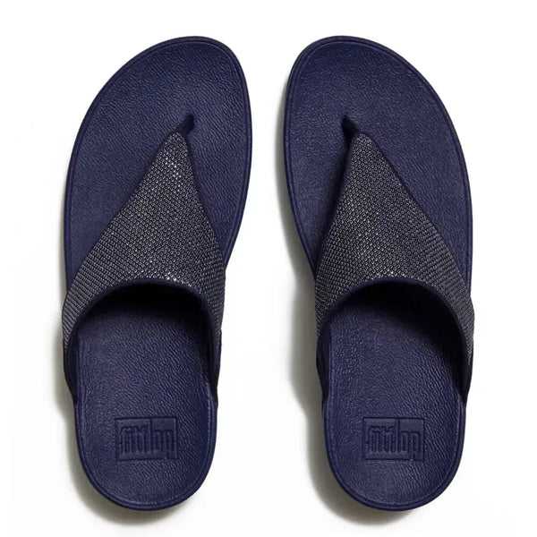Fit Flop Lulu Textured Glitzy Sandal - Nightfall Blue