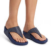 Fit Flop Lulu Textured Glitzy Sandal - Nightfall Blue