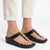 Fit Flop Lulu Toe Post Sleek Resin Trim Leather Sandal - Black