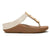 Fit Flop Lulu Toe Post Sleek Resin Trim Leather Sandal - Turtle Dove
