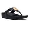 Fit Flop Lulu Toe Post with Metal Adornment - Black