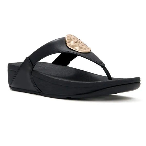 Fit Flop Lulu Toe Post with Metal Adornment - Black