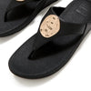 Fit Flop Lulu Toe Post with Metal Adornment - Black