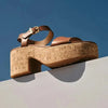 Fit Flop Platform Leather/Cork Heel Sandal - Deep Tan