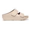 Fit Flop Shuv Leather Adjustable Slide - Sand