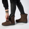 Franco Puff Shaft Wedge Fashion Boot - Chocolate-Franco Rossi-Buy shoes online