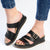 Franco Rossi Amy Push-In Mule Sandals - Black-Franco Rossi-Buy shoes online