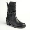 Franco Rossi Cleated Mid Calf Boot with Buckle - Black-Franco Rossi-Buy shoes online